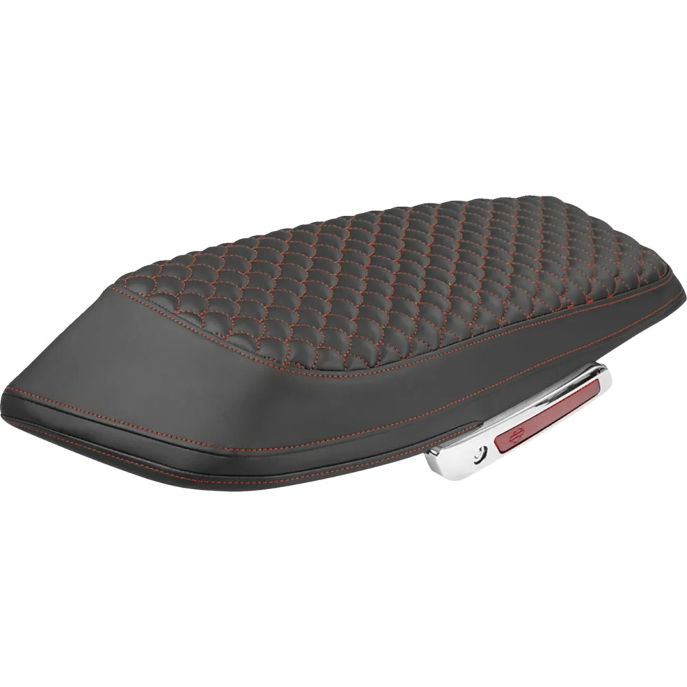 Dragon Scale Saddlebag Lid Covers — Black, Red, Pair