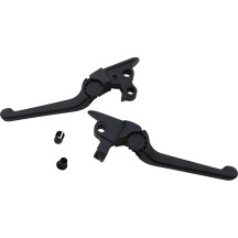 Anthem Adjustable Lever Set for Harley Models — Hydraulic & mechanical actuation, Black