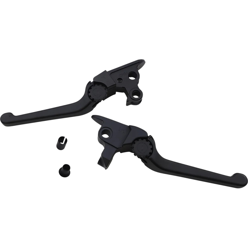 Anthem Adjustable Lever Set for Harley Models — Hydraulic & mechanical actuation, Black