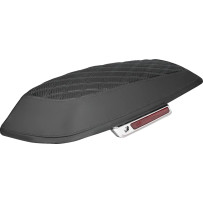 Saddlebag Lid Covers — Black, Gray Stitching
