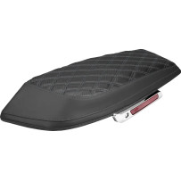 Saddlebag Lid Covers — Pair, Black, Gray Stitching