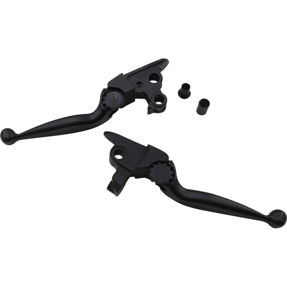 Journey Adjustable Lever Set for Harley Models — Black, Polished