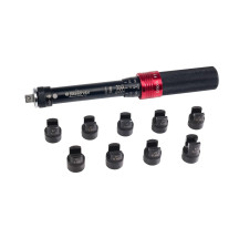 2 in 1 Adjustable Spoke Torque Wrench Kit — 2-10 Nm, Black, Red