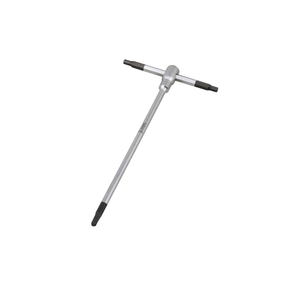 T-Handle Hex Wrench — 3mm x 125mm, Silver