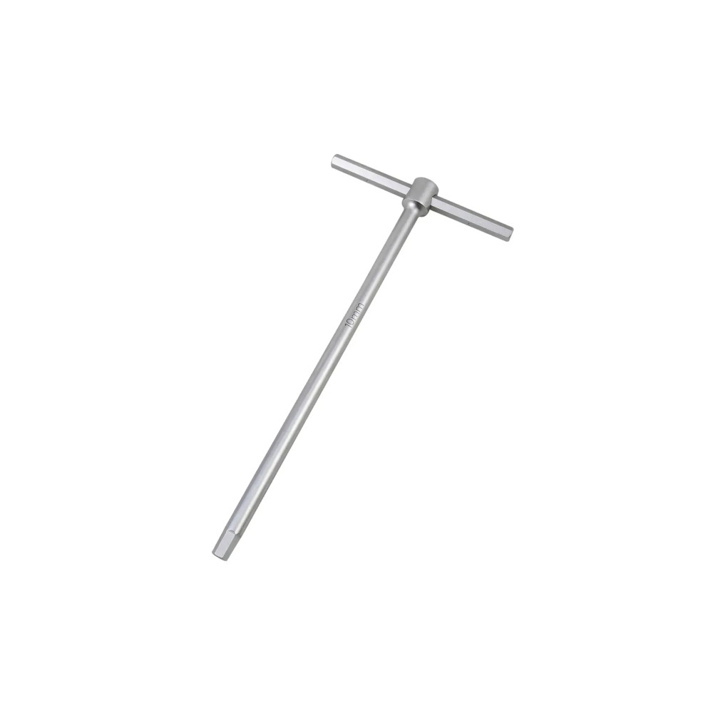 T-Handle Hex Wrench — 10mm Hex x 300mm, Silver
