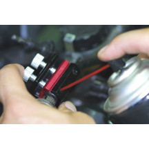 BIKESERVICE Cable Luber — Adjustable, Lockable, Black/Red