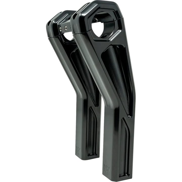 Elevadores Ascent Pro — 20,5 cm de altura, abrazadera de 1-1/4", negro brillo