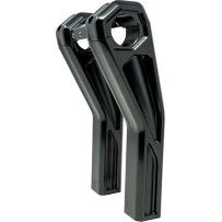 Ascent Pro Risers — 8" rise, 1-1/4" bar clamp, black gloss