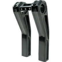 Ascent Pro Risers — 8" rise, 1-1/4" bar clamp, black gloss
