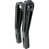 Ascent Pro Risers — 10 in rise, 1-1/4 in clamp, 1-1/2 in pullback, black gloss
