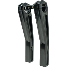 Ascent Pro Risers — 10 in rise, 1-1/4 in clamp, 1-1/2 in pullback, black gloss