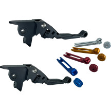 Anthem Pro Adjustable Lever Set for Harley Models — Short, Brake & Clutch, Black Polished