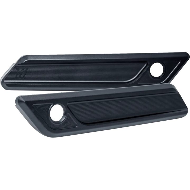 Cubiertas para cierre de maleta lateral — Negro, anodizado, aluminio billet