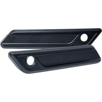 Saddlebag Latch Covers — Black, Anodized, Billet Aluminum