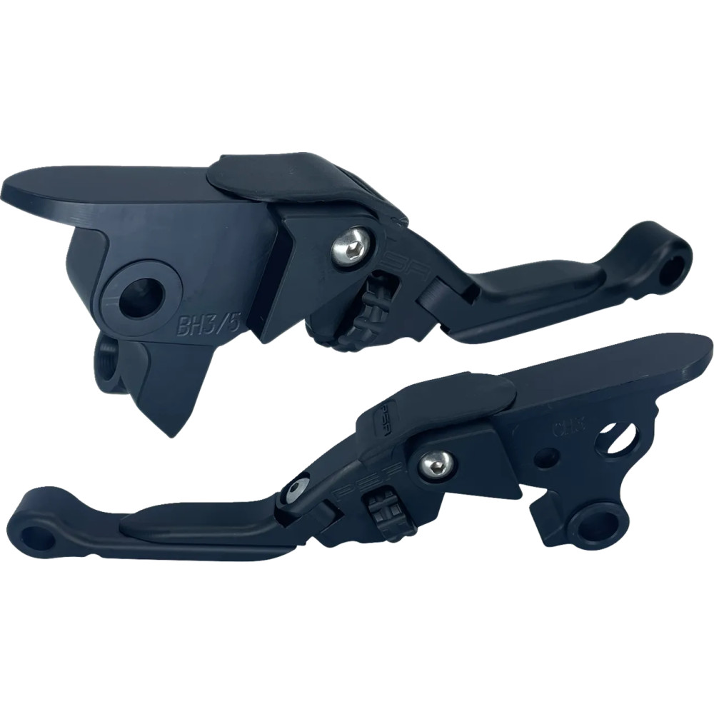 Anthem Pro Adjustable Lever Set for Harley Models — Black polished, Brake & Clutch