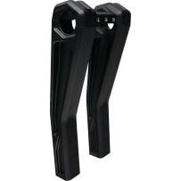 Ascent Pro Risers — 10" Rise, 1-1/4" Clamp, 1-1/2" Pullback, Black