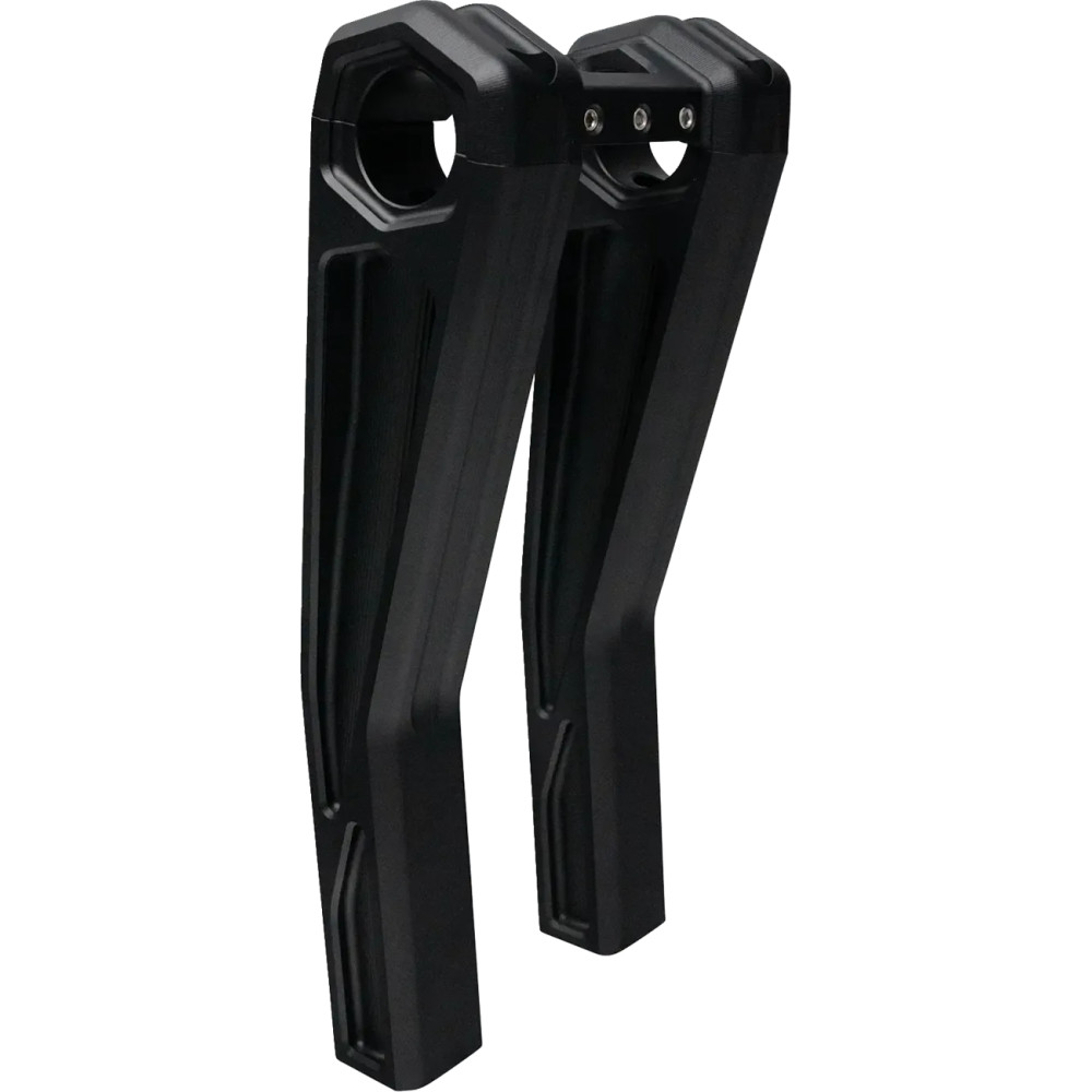 Ascent Pro Risers — 10" Rise, 1-1/4" Clamp, 1-1/2" Pullback, Black