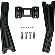 Ascent Pro Risers — 10" Rise, 1-1/4" Clamp, 1-1/2" Pullback, Black