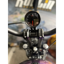 Ascent Pro Risers — 10" Rise, 1-1/4" Clamp, 1-1/2" Pullback, Black