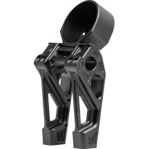 Fastback Risers — 1" Clamping Diameter, 6" Rise, Black Anodized