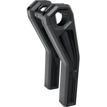 Ascent Pro Risers — 8" rise, 1-1/4" clamp, 1-1/2" pullback, black anodized