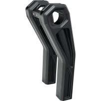 Ascent Pro Risers — 8" rise, 1-1/4" clamp, 1-1/2" pullback, black anodized