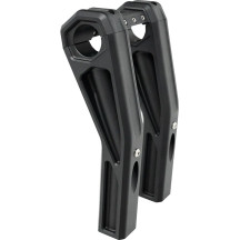Ascent Pro Risers — 8" rise, 1-1/4" clamp, 1-1/2" pullback, black anodized