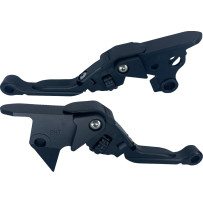 Anthem Pro Adjustable Lever Set for Harley Models — Black, Polished, Brake & Clutch