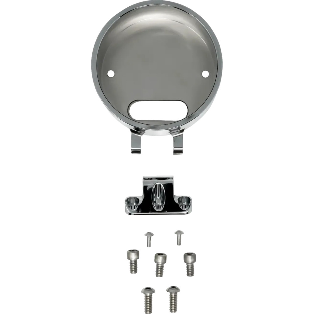 Round Gauge Bezel Kit for Ascent Pro Riser — Chrome, Billet Aluminum