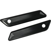 Saddlebag Latch Covers — Black Gloss, Billet Aluminum, Pair