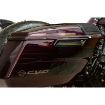 Saddlebag Latch Covers — Black Gloss, Billet Aluminum, Pair