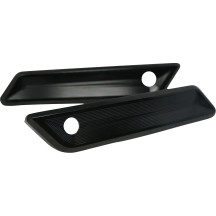 Saddlebag Latch Covers — Black Gloss, Billet Aluminum, Pair