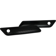 Saddlebag Latch Covers — Black Gloss, Billet Aluminum, Pair