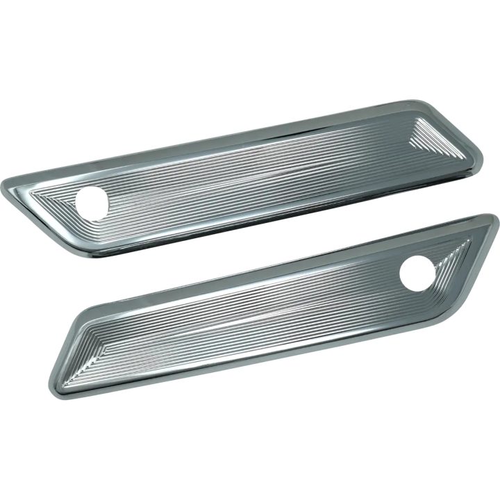 Cubiertas para pestillos de alforja — Chrome, aluminio billet