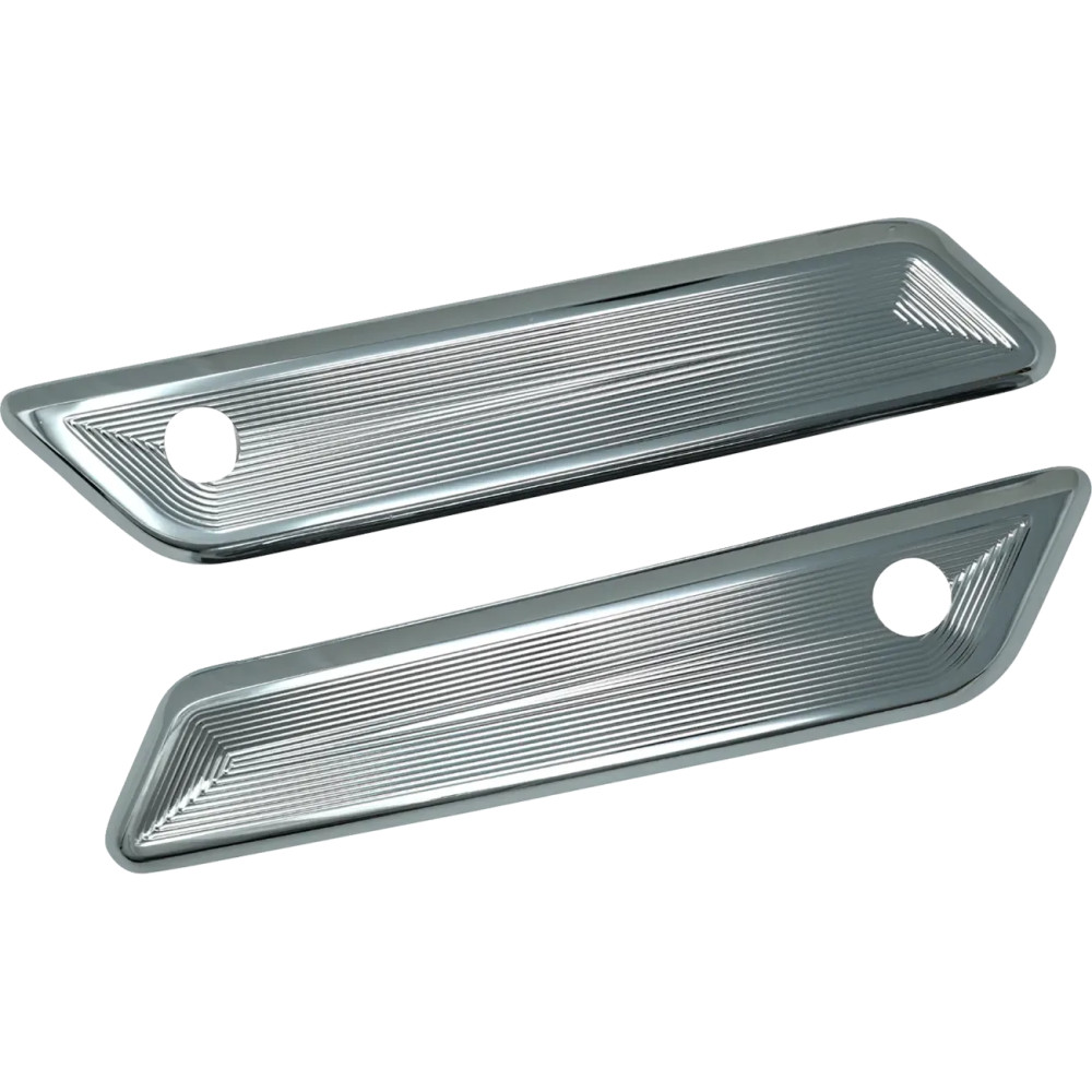 Saddlebag Latch Covers — Chrome, Billet Aluminum