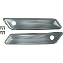Saddlebag Latch Covers — Chrome, Billet Aluminum