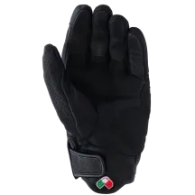 Mustang V3 Leather Gloves — Size M, Short cuff, Black