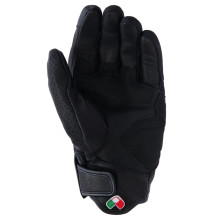 Mustang V3 Leather Gloves — Size L, Short cuff, Black