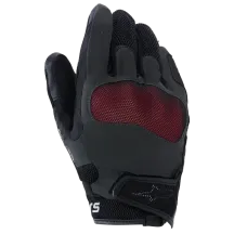 Mogress Airflow Gloves — L, Dark Red, Black