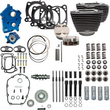 124" Power Package — 124" Displacement, 4.250" Bore, 4.375" Stroke, 11.1:1, Gear Drive, Highlighted Fins, Wrinkle Black