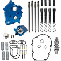 Cam Chest Kit for M8 — Chain Drive, 496 Series, Black Pushrod Tubes