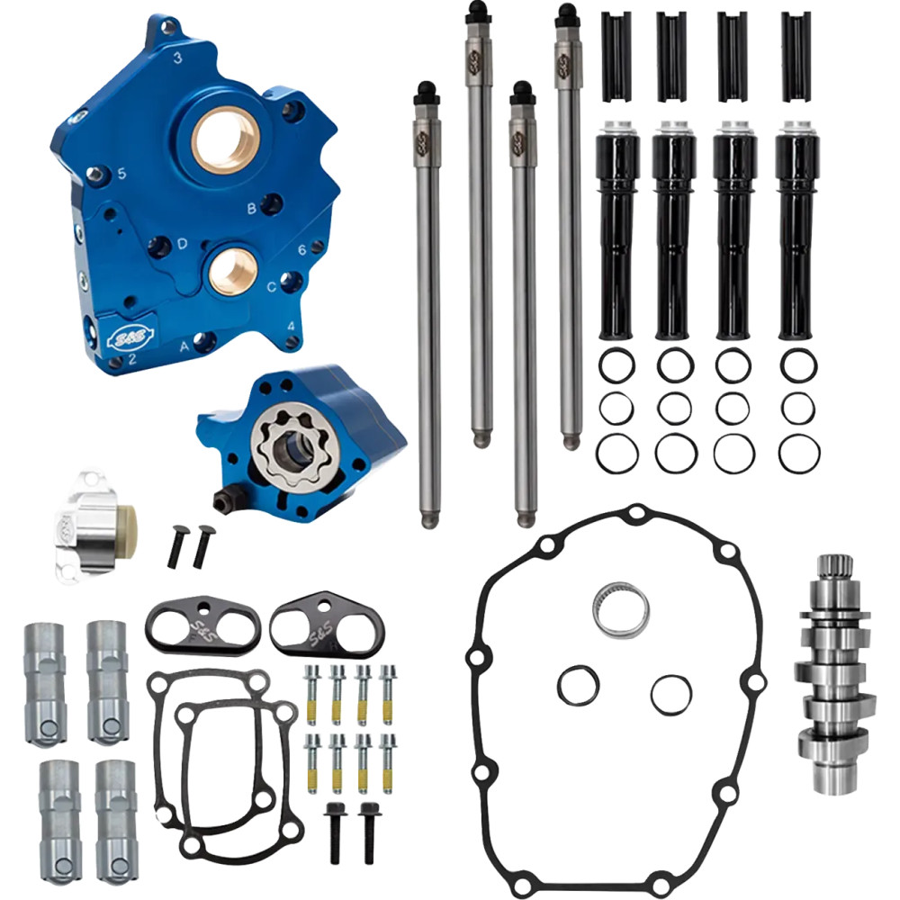 Cam Chest Kit for M8 — Chain Drive, Water Cooled, 496 Series, Black Pushrod Tubes
