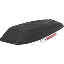 Lattice Stitched Saddlebag Lid Covers — Black, Pair, Left/Right, 26 x 11 x 3 in