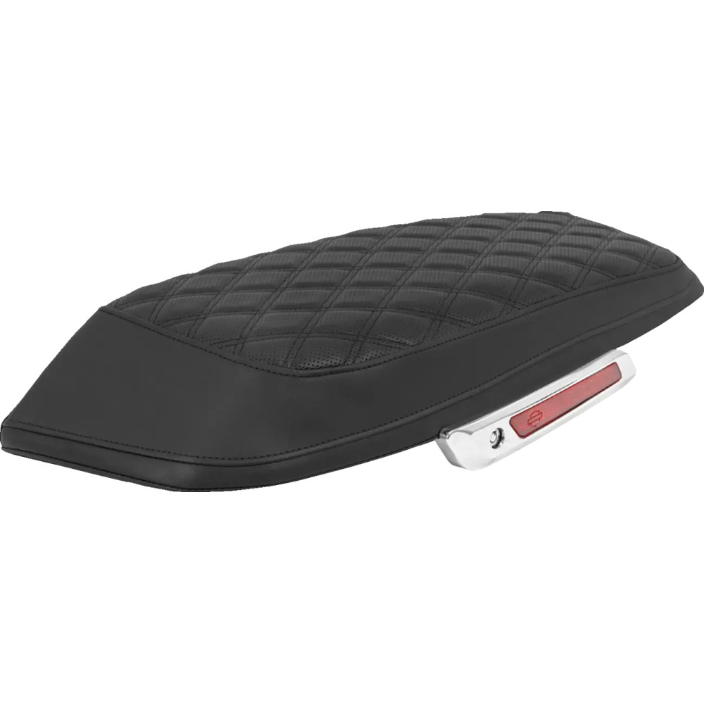 Lattice Stitched Saddlebag Lid Covers — Black, Pair, Left/Right, 26 x 11 x 3 in