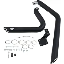 Shortshots Staggered Exhaust System — Chrome, Black