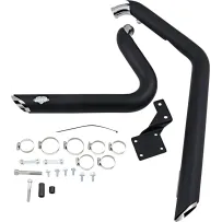 Shortshots Staggered Exhaust System — Chrome, Black