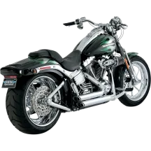 Shortshots Staggered Exhaust System — Chrome, Black