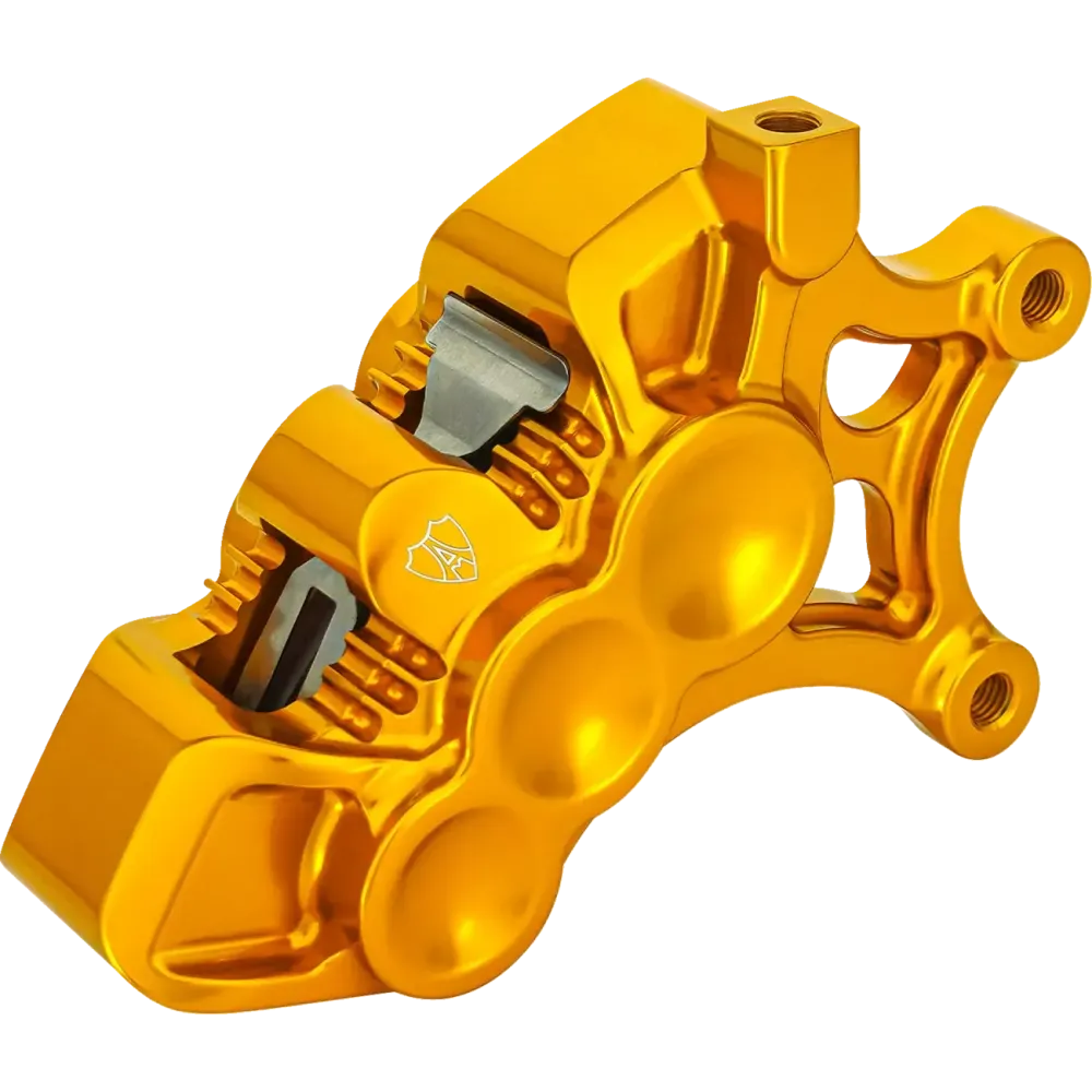 Mono Axial Brake Caliper — 6 Piston, Gold, Right, 356 mm (14")