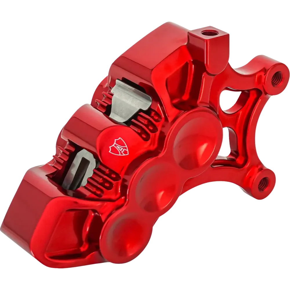 Mono Axial Brake Caliper — 6 Piston, Red, Right, 356 mm (14")