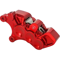Mono Axial Brake Caliper — 6 Piston, Red, Left, 356 mm (14")